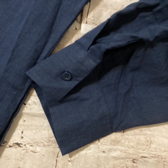 NWT TURETRENDY men’s long sleeve navy long kaftan loose fit size 2XL. - Picture 6 of 13